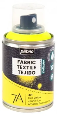 Immagine prodotto di Colore per tessuti in spray Pebeo 7A 100 ml | scegli la tonalità - 471 Fluo yellow