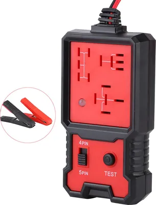 Obrázok produktu pre Prenosný 12V automobilový reléový tester 4-pinový 5-pinový LED displej Diagnostické nástroje pre autoopravárenstvo