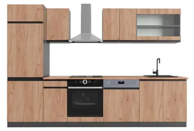 Obrázok produktu pre Kuchynský kút Vicco R-Line Goldkraft dub/antracit 300 cm , AP Oak, Model 42942