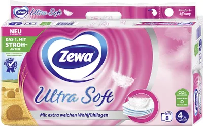 Produktbild von Toilettenpapier "Ultra Soft" 150 Blatt 4-lagig 8er Pack
