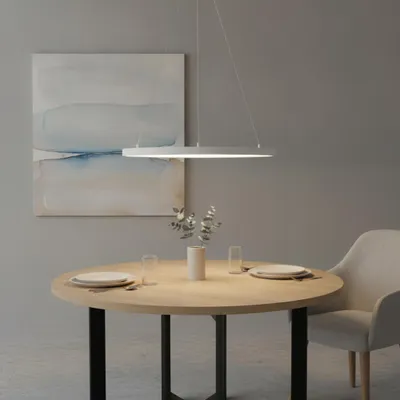 Productafbeelding van Witte hanglamp Empatia design enkel, AI-gegenereerde afbeelding