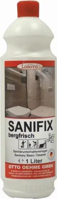 Produktbild von Lorito Sanifix bergfrisch Sanitärreiniger Kalklöser Kalkentferner 1L