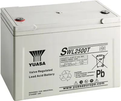 Zdjęcie produktu dla Akumulator kwasowo-ołowiowy Yuasa SWL2500T Pb 12V / 93.6Ah 10-12 lat, wewnętrzny M6