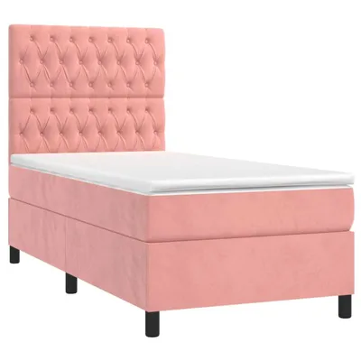 Produktbild von vidaXL Boxspringbett mit Matratze Rosa 80x200 cm Samt
