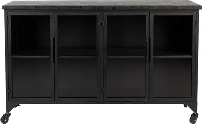 Produktbild von Housecraft Living Ferre Kast auf Rollen Niedrig Holz/Metall Schwarz