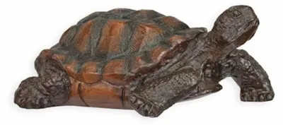 Zdjęcie produktu dla Casa Padrino rzeźba dekoracyjna z brązu żółw 28,5 cm - figurka dekoracyjna