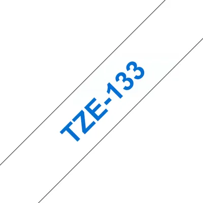 Image de Schriftbandkassette Brother 12mmx8m farblos/blau TZe133