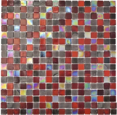Produktbild von Glasmosaik GM MRY 200 29,5x29,5 cm Braun/Rot
