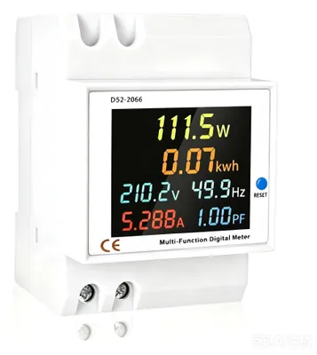 Productafbeelding van Stroommeter wisselstroommeter 1-fase 0-100A voor 40-300V met 6-in-1