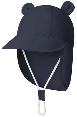 Image de Casquette enfant avec protection nuque, indice de protection UV SPF50+, bleu marine, taille 2-4 ans