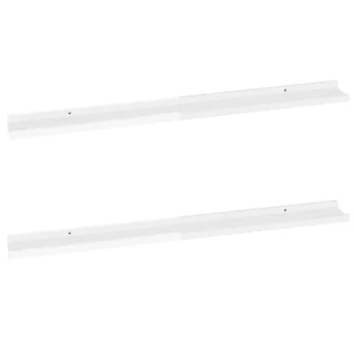 Immagine prodotto di Mensole da Parete 2 pz Bianco Lucido 100x9x3 cm