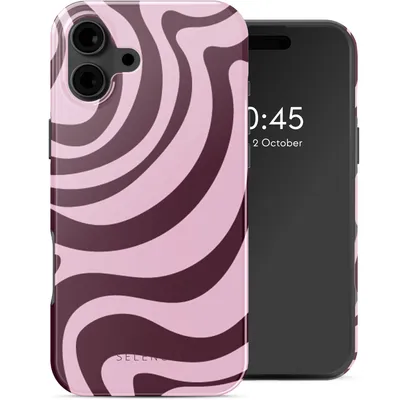 Obrázok produktu pre Selencia Vivid Zadný kryt s MagSafe pre Apple iPhone 16 - Wavy Swirl Pink Plum
