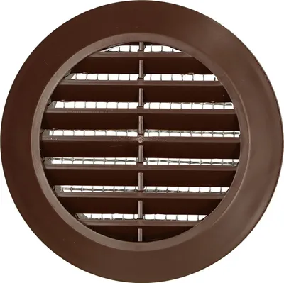 Produktbild von KOTARBAU® Lüftungsgitter Braun Rund Durchmesser 60 mm mit Insektenschutzgitter