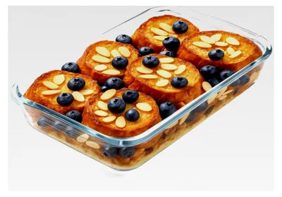 Produktbild von Auflaufform Lasagneform Tiefe Glas Ofenform Rechteckig Mikrowellengeeignet 1,5L
