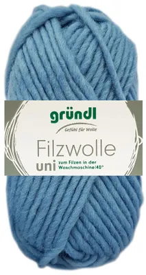 Produktbild von Gründl Filzwolle uni,Waschfilzen,100%Schurwolle,50g/50m,NS 8-9 17