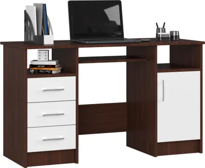 Immagine prodotto di Scrivania per computer KARLION - wengé / bianco