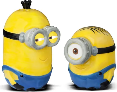 Salz- und Pfefferstreuer Minions, Keramik, 7,5x12,5x11 cm, bunt
