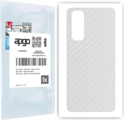 Produktbild von apgo Rückseite Schutzfolie für Oppo Reno4 Pro -  Hinten Schutzfolie Carbon Transparent (durchsichtig), Rückseite Folie schützt vor Kratzern und Fingerabdrücken