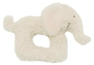 Image de Peluche Happy Horse avec hochet, éléphant Ezzy, couleur écru, jouet pour bébé