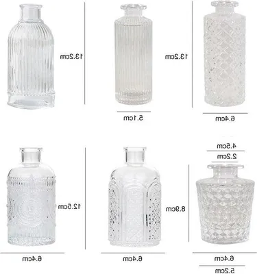 Zdjęcie produktu dla Zestaw mini szklanych wazoników do dekoracji stołu – komunia, chrzciny