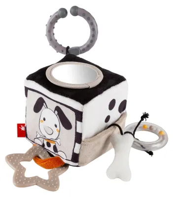 Immagine prodotto di sigikid Dotson Aktiv-Würfel Dalmatiner, Greifling, Greifspielzeug, Plüschwürfel, Spielzeug, Polyester, 43597