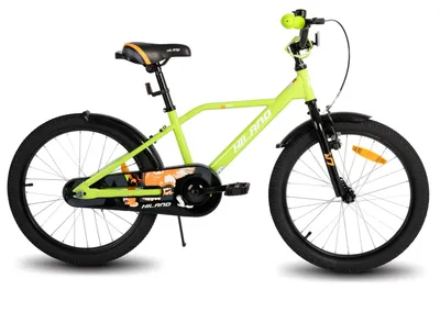 Image de Vélo pour enfants - 50 cm - Modèle pour garçons - Avec stabilisateurs - Freins V à l'avant et frein à rétropédalage - Cadre en acier - Pour les enfants de 3 à 9 ans - Vert