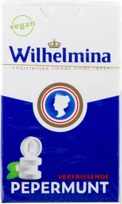 Produktbild von Wilhelmina Pfefferminzportrait vegan 12 x 100 Gramm Lakritz