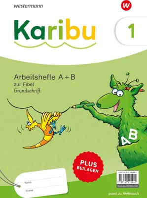Produktbild von Karibu.Paket Arbeitshefte 1 (Teil A und B) Grundschrift zur Fibel Verbrauch