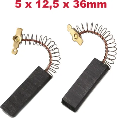 Produktbild von 2x Kohlebürsten Motorkohlen 5x12,5x36mm für Bosch WAA24161GB/04 WAA24161BY/05 WAA24161/09 WAA24161/04 WAA24161SN/11 WAA24161SN/09 WAA24161SN/01
