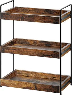 Produktbild von Famanu Gewürzregal mit 3 Etagen - Stehendes Regal aus Holz