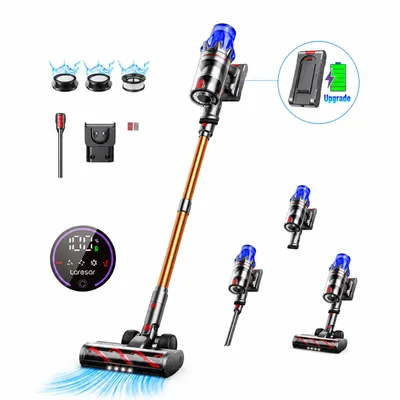 Produktbild von Laresar V7S Akku-Staubsauger – 90 Min. Laufzeit, 75 kPa, 650 W, abnehmbarer Akku, Duftfunktion, hocheffiziente Filtration