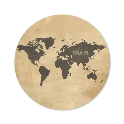 Produktbild von MuchoWow® Mauspad Mousepad Weltkarte - Braun - Vintage 50x50 cm - Mousepads - Maus Mat - Pad - Mausunterlage - Vinyl