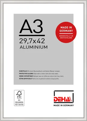 Fotolijst Aluminium A3 29,7x42 cm Silber Hochglanz