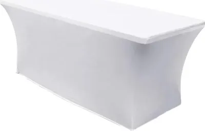 Produktbild von Flexible Tischdecke Für Rechteckigen Tisch 180cm Weiss (FULL Version (ohne Bogen, Ausschnitt)