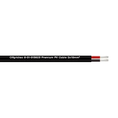 Produktbild von Offgridtec Solarkabel 2x10mm² PV1-F Zweiadriges Solarkabel Schwarz