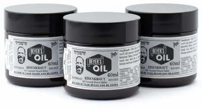 Produktbild von Beyer's Oil Bartbalsam Eisenkraut – 3 x 60ml Sparpack