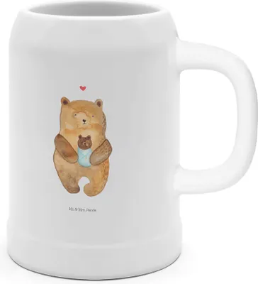 Produktbild von Mr. & Mrs. Panda Krug Bär Baby - Weiß - Geschenk, Geburtstag, Mutter, Steingutkrug, Teddybär, Steinkrug, Bierhumpen, Seidel, Taufe, Nichte, Humpen