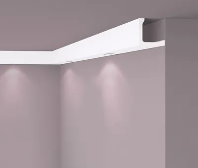 Immagine prodotto di Modanatura di copertura NMC L4 ARSTYL Noel Marquet Battiscopa decorativo Cornice del soffitto Modanatura decorativa moderna bianca 2 m