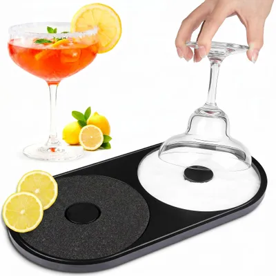 Margarita-Glasrand-Set mit Doppelkammer und Limettenschwamm