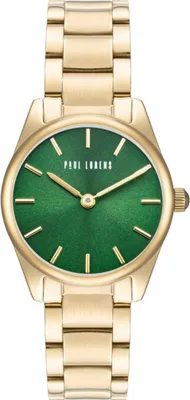Produktbild von Runde Elegante Uhr PL20008B8D1, 28 mm Edelstahl Gehäuse, Gold Grün, Mineralglas