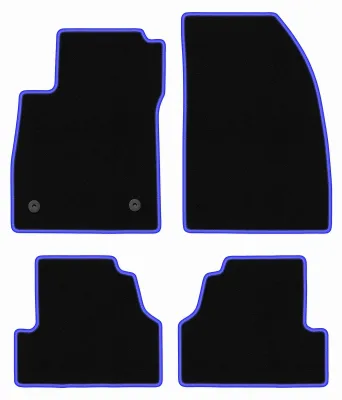 Image de Tapis de sol en moquette noir/bleu pour Opel Mokka 2012-2016 4 pièces