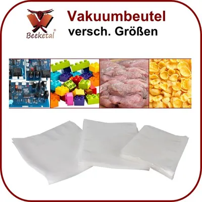 Produktbild von Vakuumbeutel für Vakuumiermaschine versch. Größen 100 Stck. 10x26cm