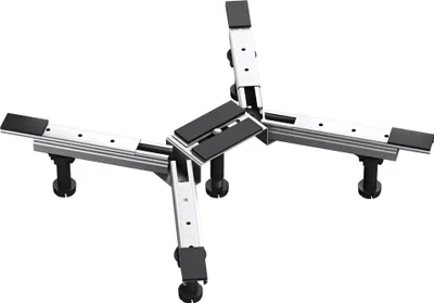 A product shot of a shower tray support system on a white background.