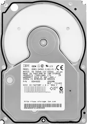 Obrázok produktu pre Pevný disk IBM DDRS-34560 4,5 GB 7200Rpm SCSI 68-PIN 3,5" palca 00K4000