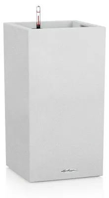 Obrázok produktu pre Lechuza Canto Stone plastová váza na rastliny 30 x 30 x 56,8 cm biela vrátane zavlažovacieho systému, vložky na rastliny, substrátu a ukazovatele hladiny vody