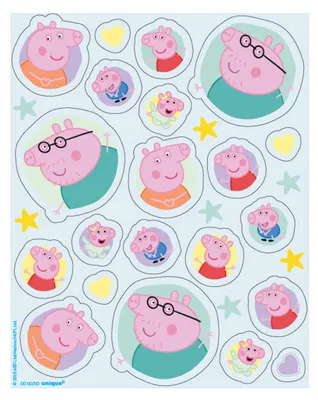 Produktbild von 4er-Set Peppa Wutz Stickerbögen -, KI-generiertes Bild