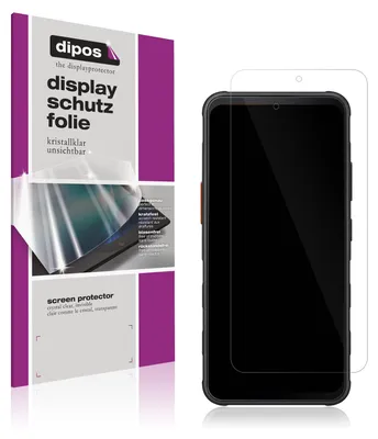 A product package for screen protectors is shown next to a smartphone with a screen protector applied.