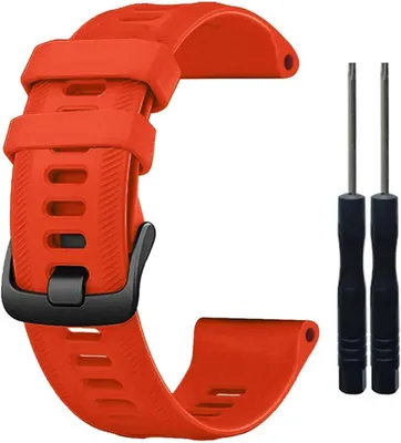 Productafbeelding van Horlogeband - Polsbandje - Sportactiviteiten - Verstelbare pasvorm - 22 mm - Rood