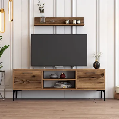 Immagine prodotto di Skye Decor, Riga - Noce, TV-Einheit, Nussbaum, 100 % MELAMINBESCHTETETETE SPANPLATTEN, 140 x 30 x 48 cm