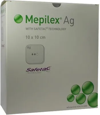 Produktbild von Mepilex Ag pěnový obvaz 10x10 cm sterilní 10 ks